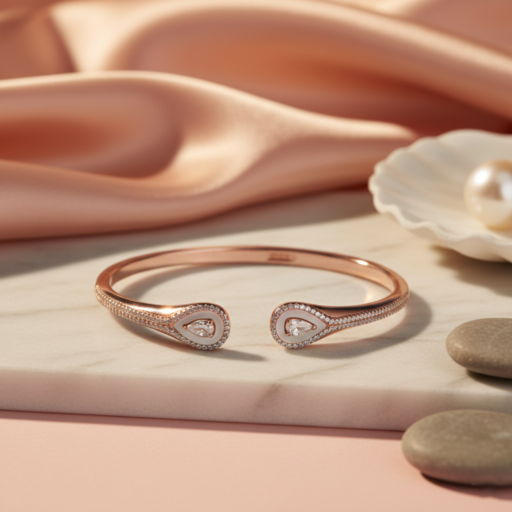 Rose Gold Vermeil Heartbeat Bracelet