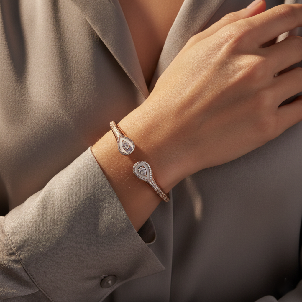 Rose Gold Vermeil Heartbeat Bracelet