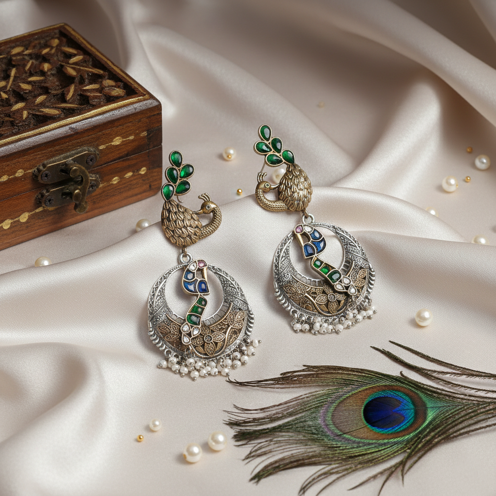 Sunburst Ruby Kundan Chandbaalis