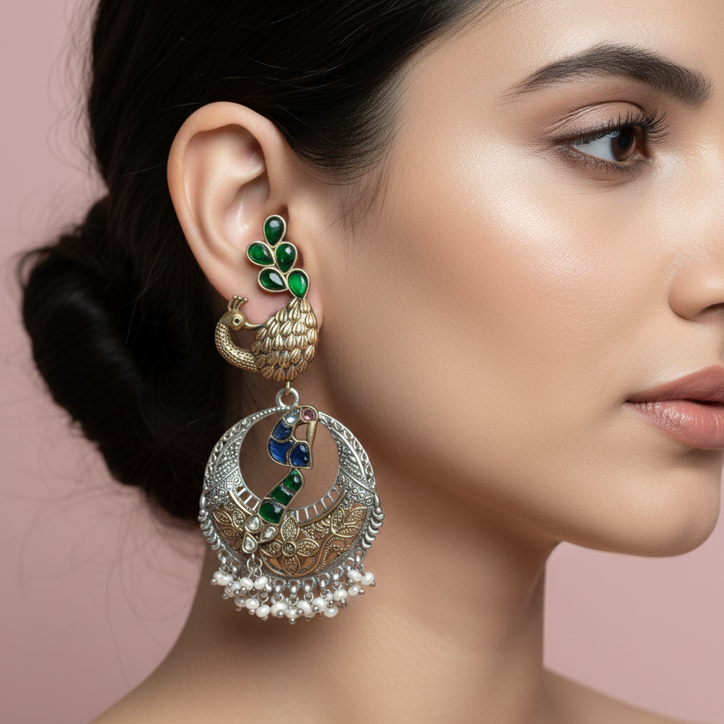 Sunburst Ruby Kundan Chandbaalis