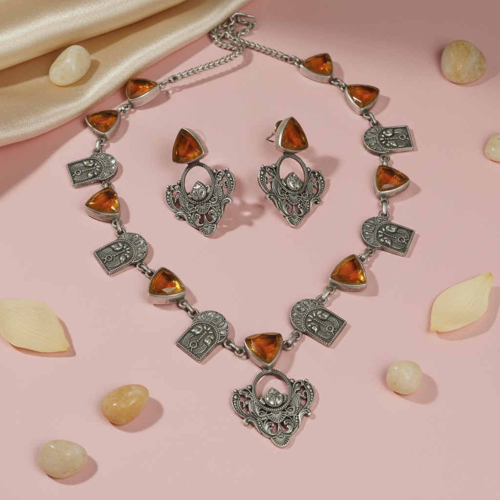 Amber Filigree Elegance Set