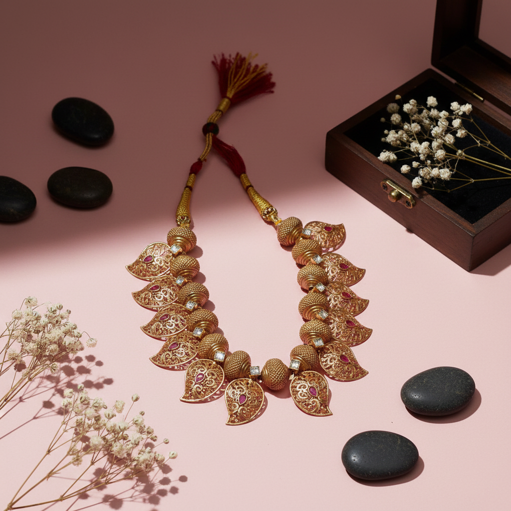 Mangalya Gold Leaf Necklace