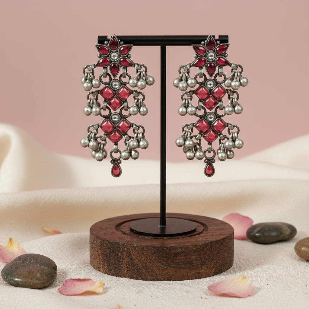 Geometric Dangler Earrings