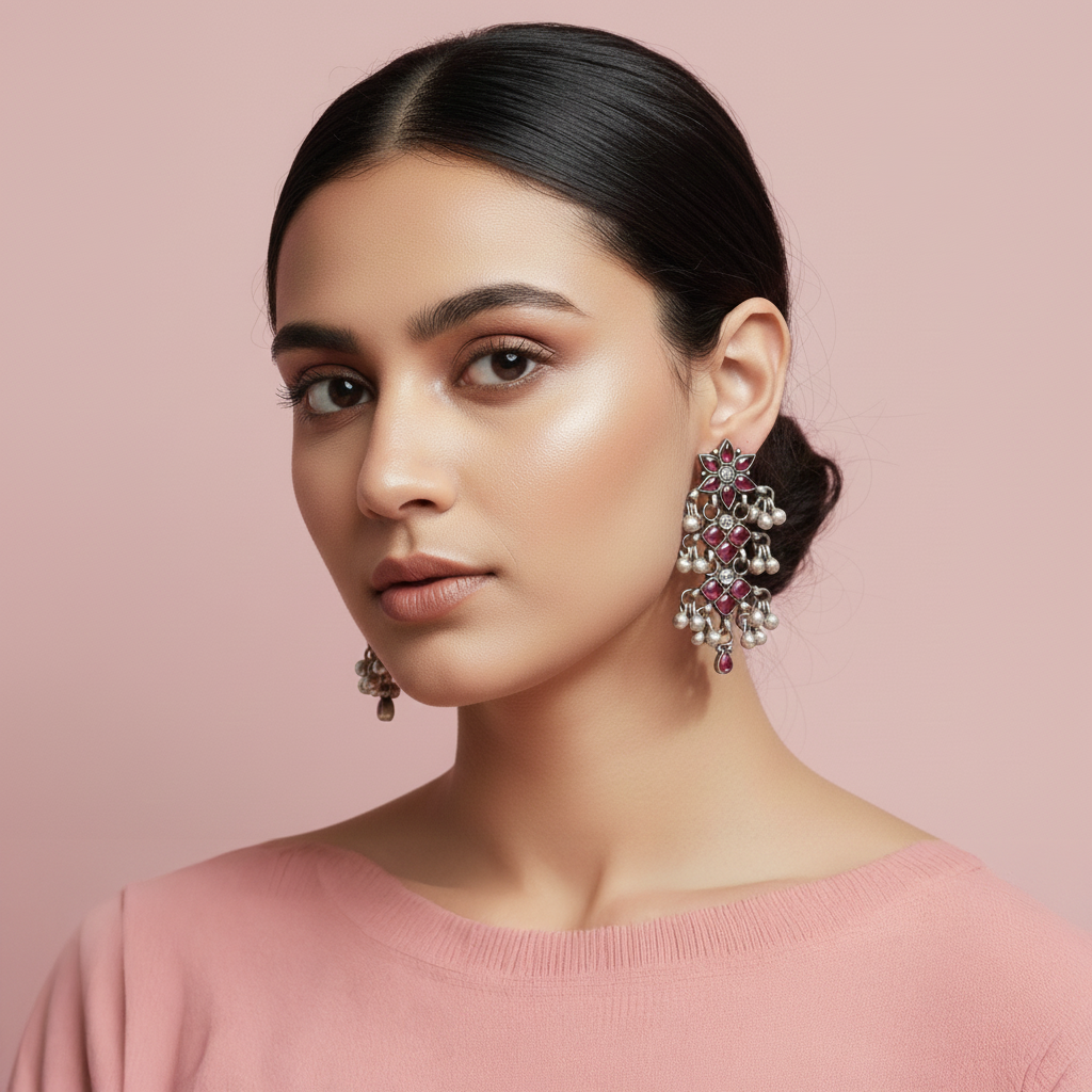 Geometric Dangler Earrings