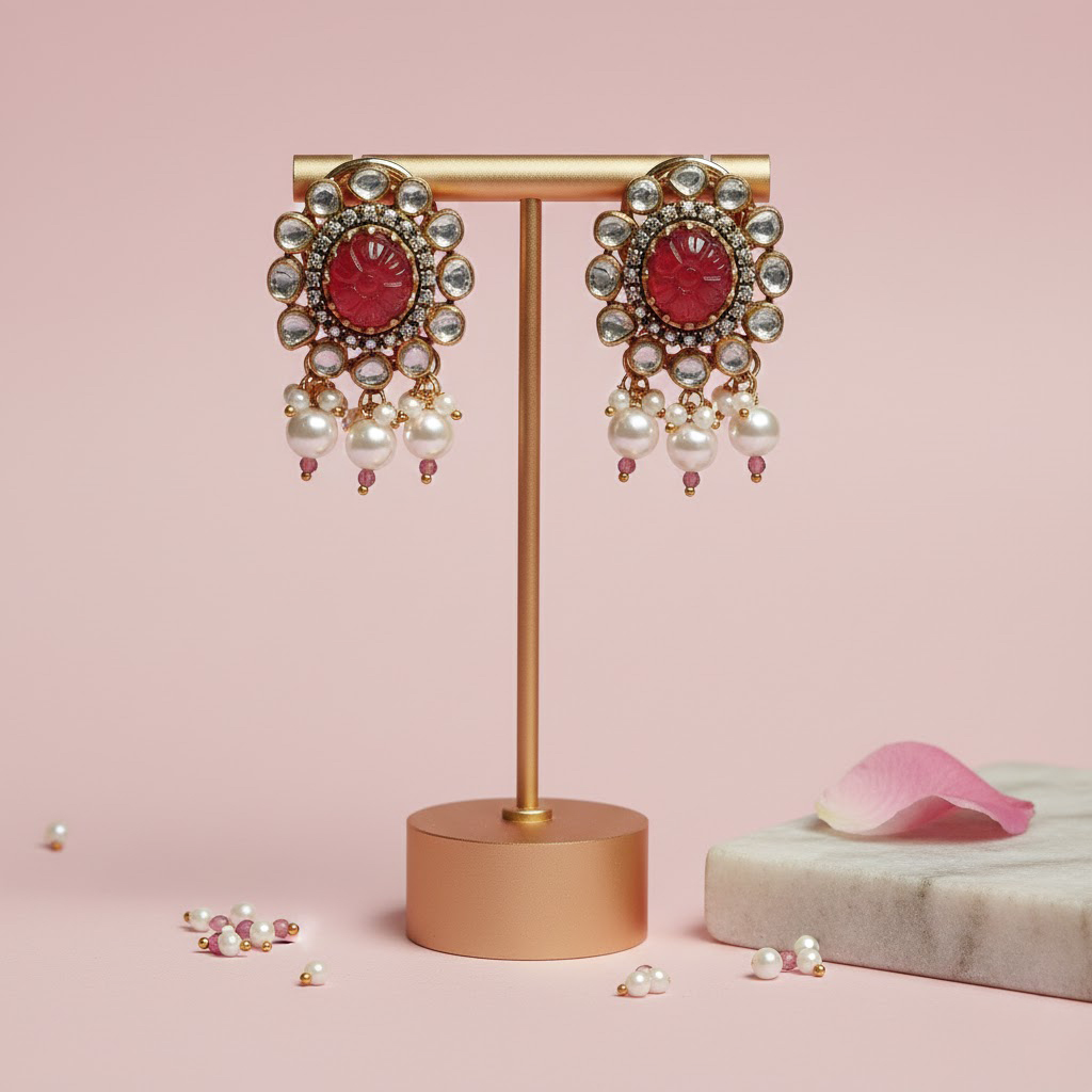 Ruby Regal Polki Choker Set