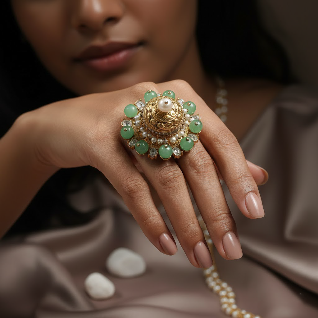 Emerald Elegance 925 Silver Ring