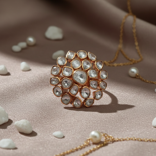 Polki Cluster Elegance Ring