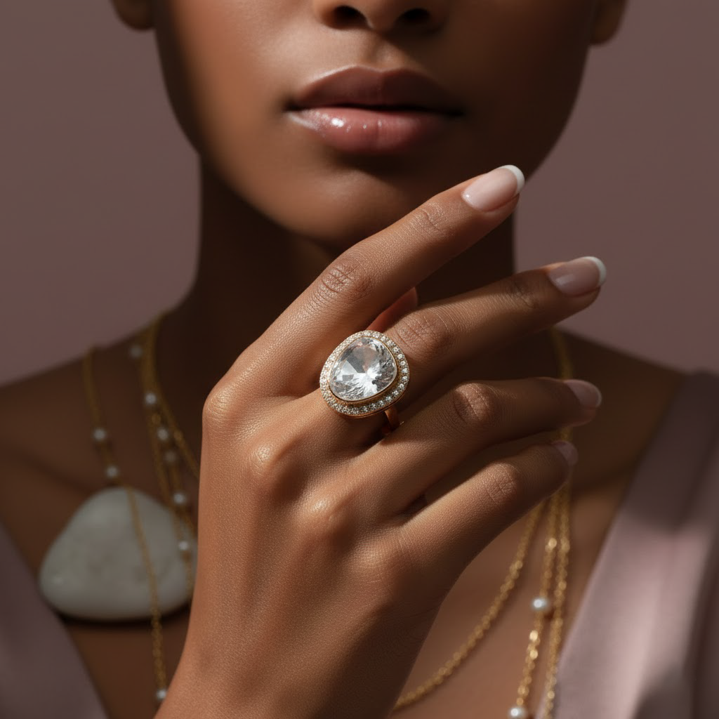 Elegant Pear Cut Diamond-Like Ring