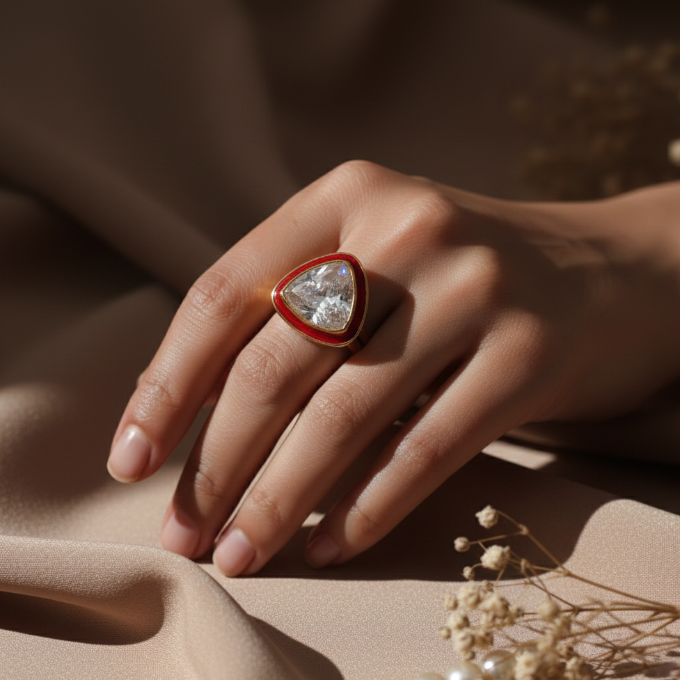 Ruby-Edge Trilliant Statement Ring