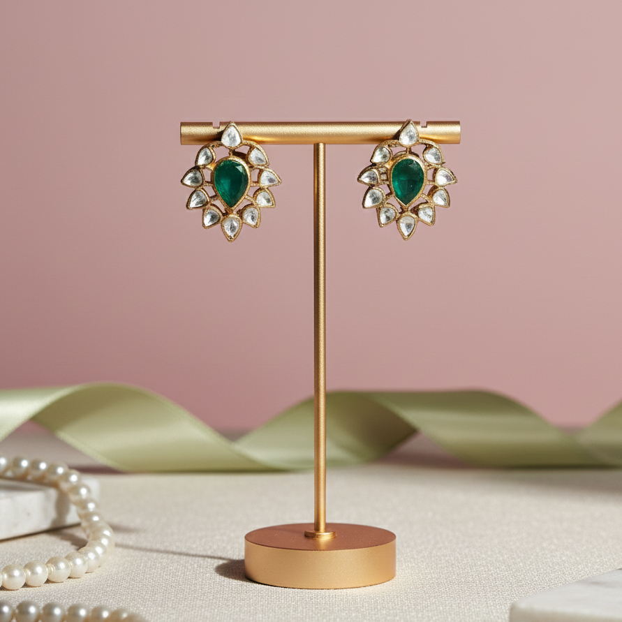 Teardrop Floral Studs