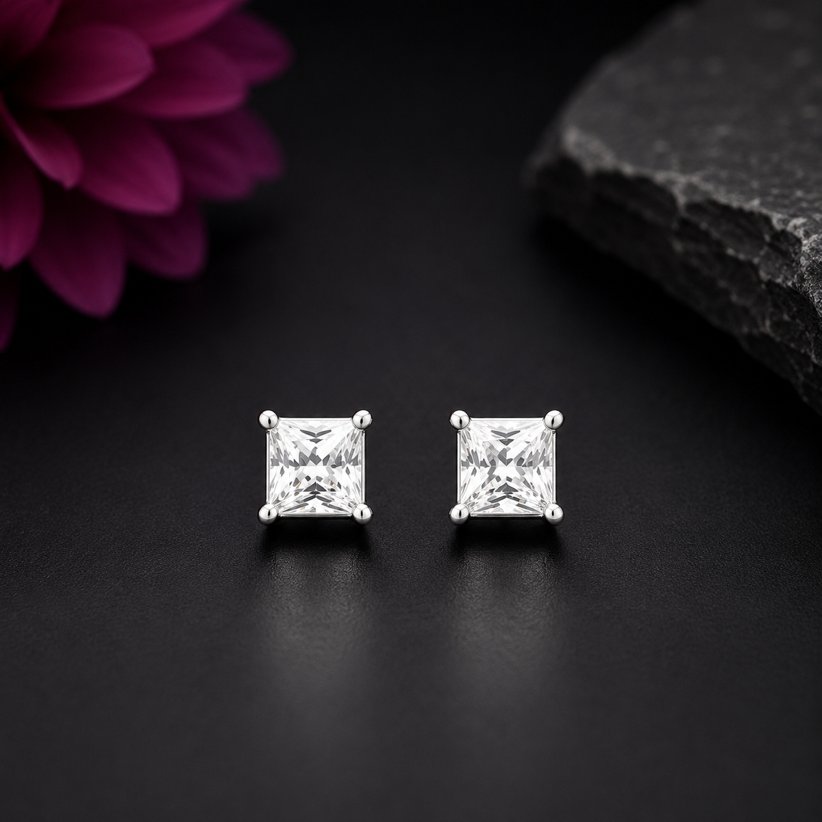 6mm Classic Zircon Solitaire Stud