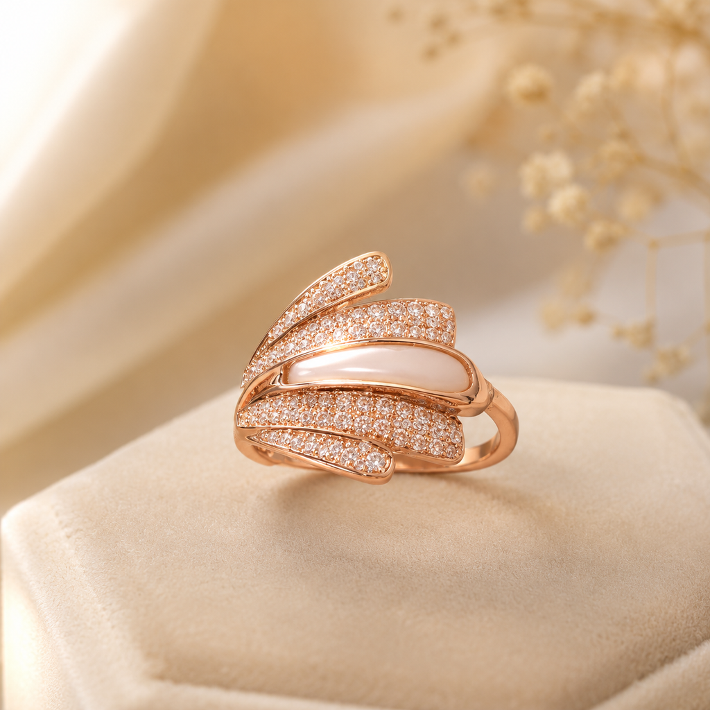 Aurora Pearl Cascade Ring