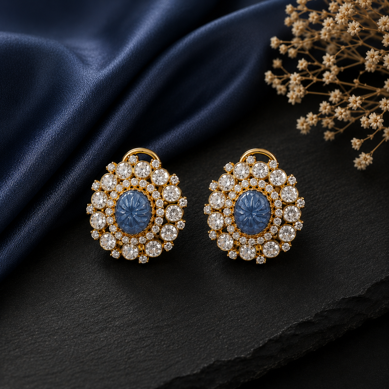 Azure Bloom Studs