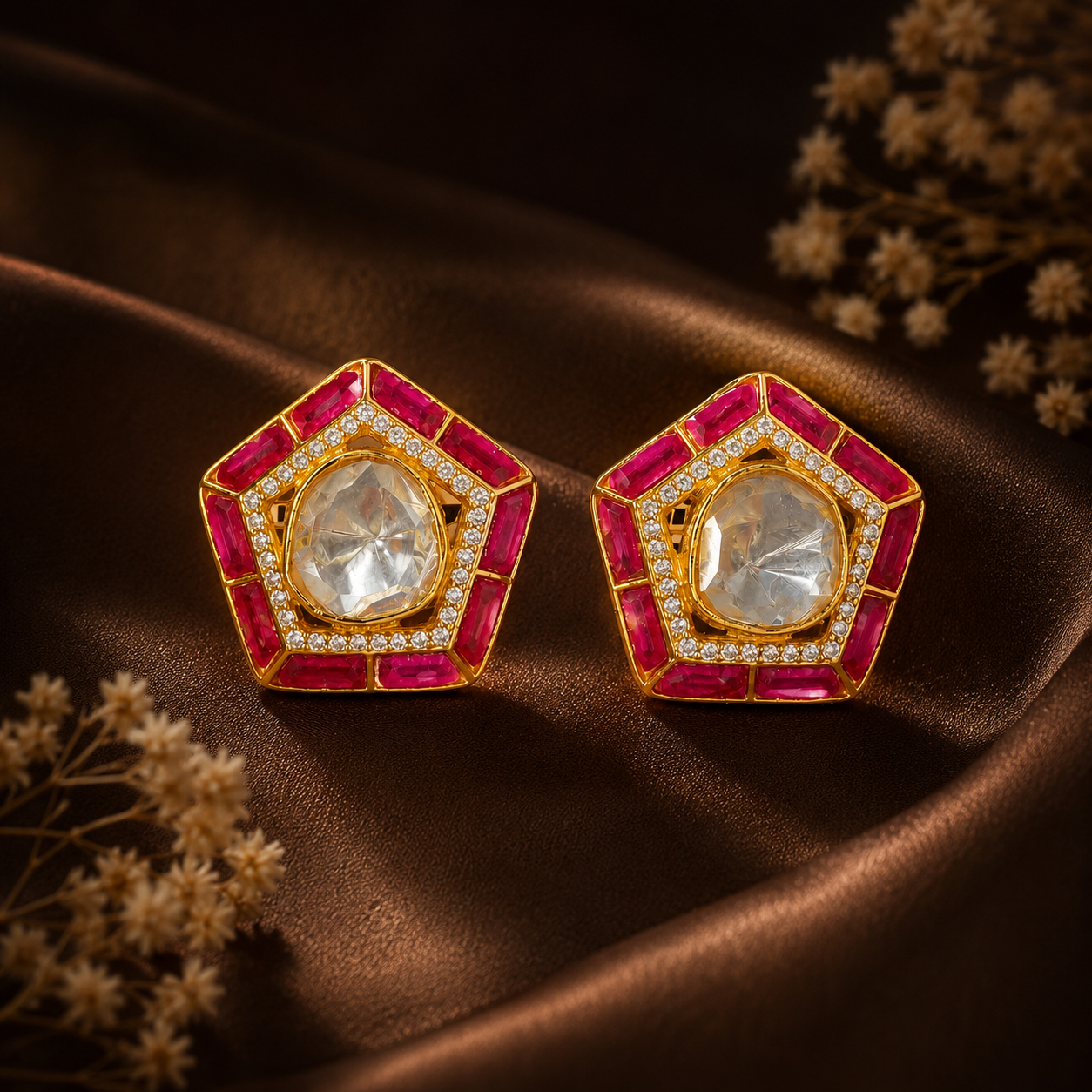 Rajwada Ruby Studs