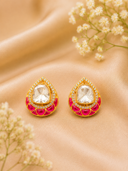 Rosette Polki Studs