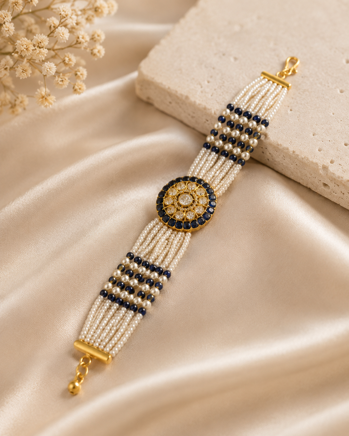 Royal Pearl Medallion Bracelet