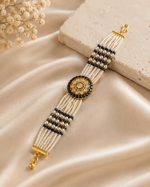 Royal Pearl Medallion Bracelet