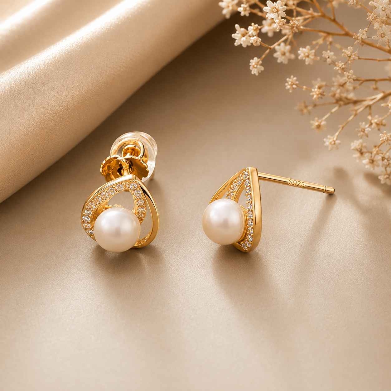 Pearl Grace Teardrop Pendant Set