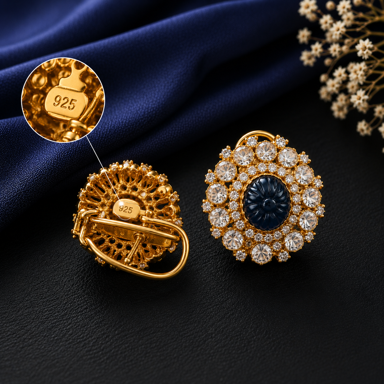 Azure Bloom Studs