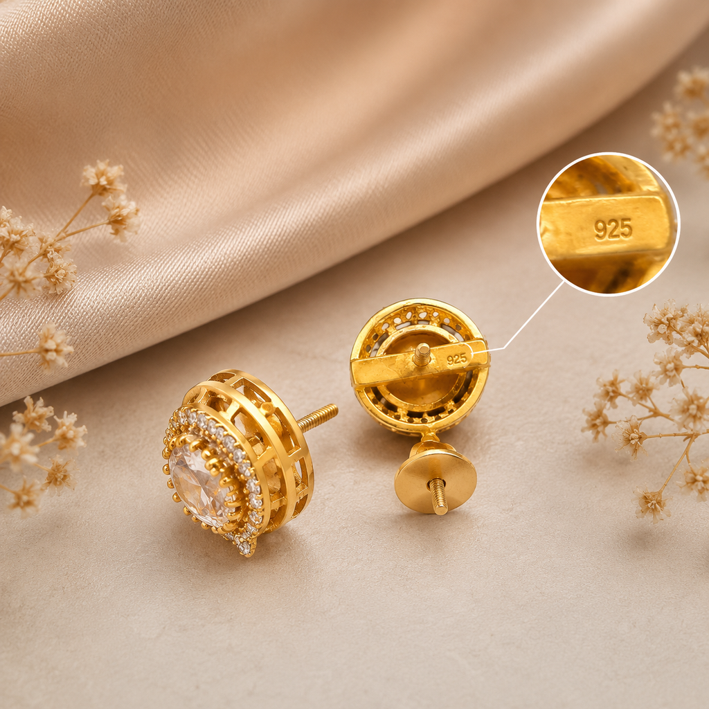 Celeste Polki Halo Studs