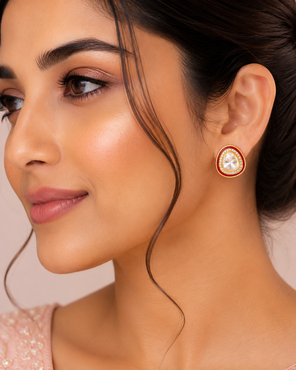 Regal Glow Studs Red