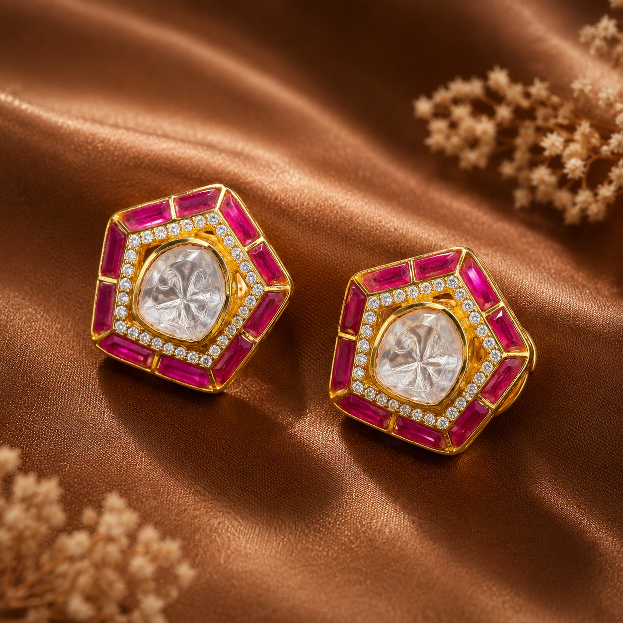 Rajwada Ruby Studs