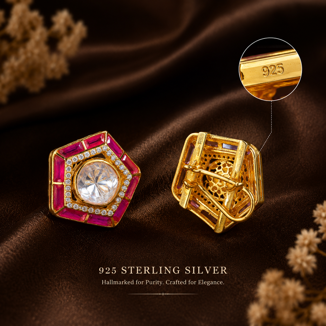 Rajwada Ruby Studs