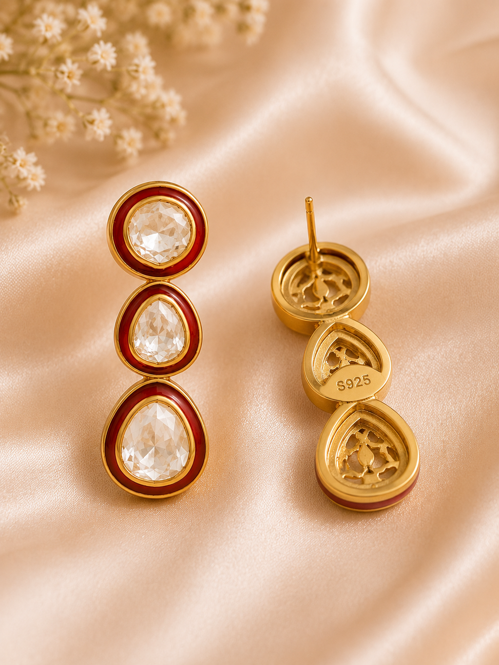 Aurelia Triple Drop Earrings