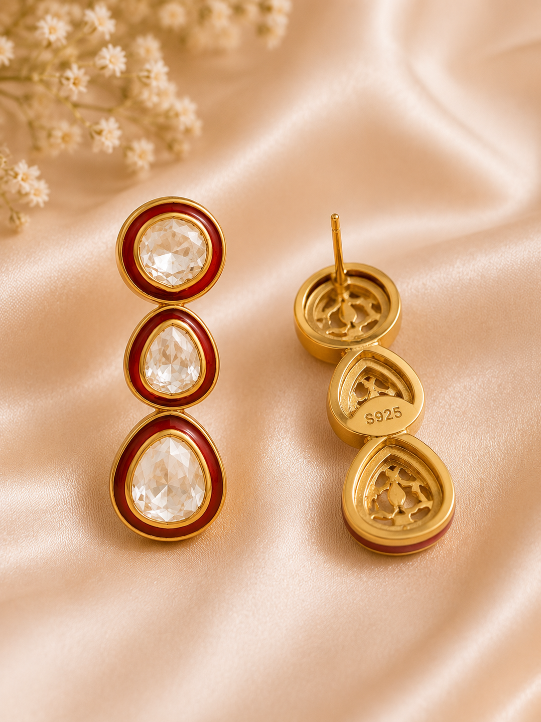 Aurelia Triple Drop Earrings