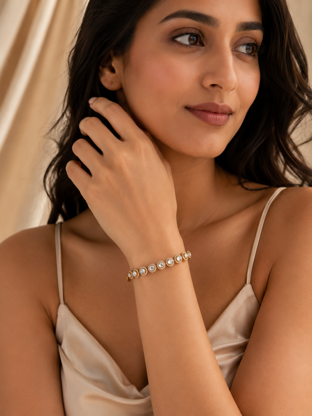 Regal Polki Line Bracelet
