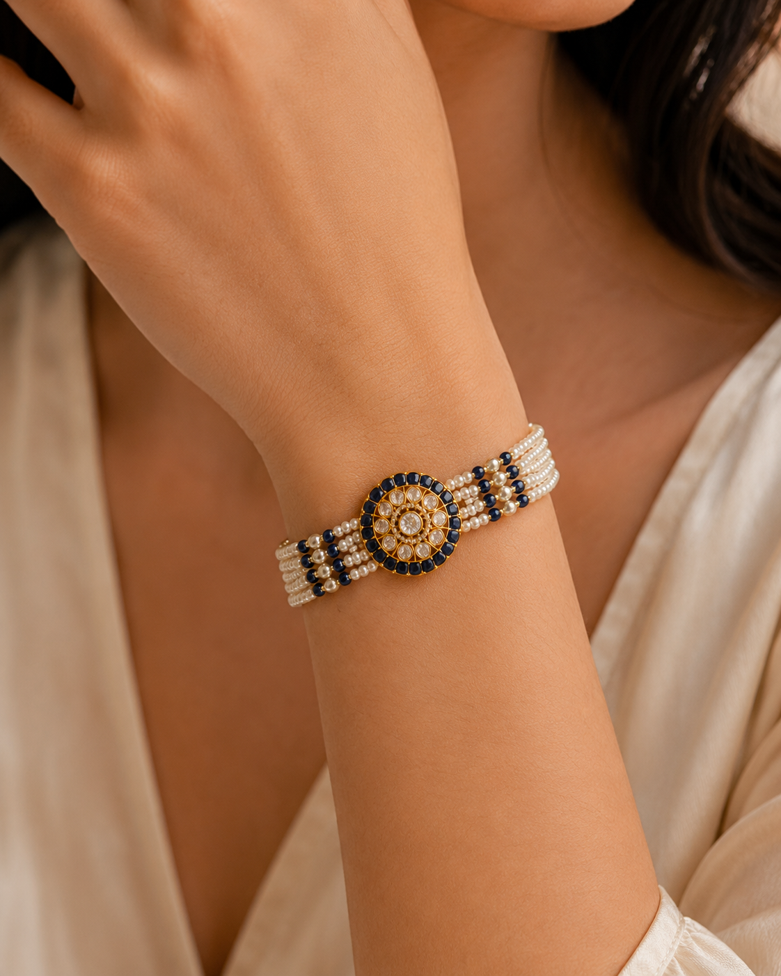 Royal Pearl Medallion Bracelet