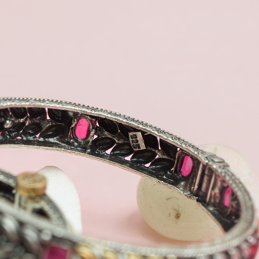 Ruby Leaf Bangle