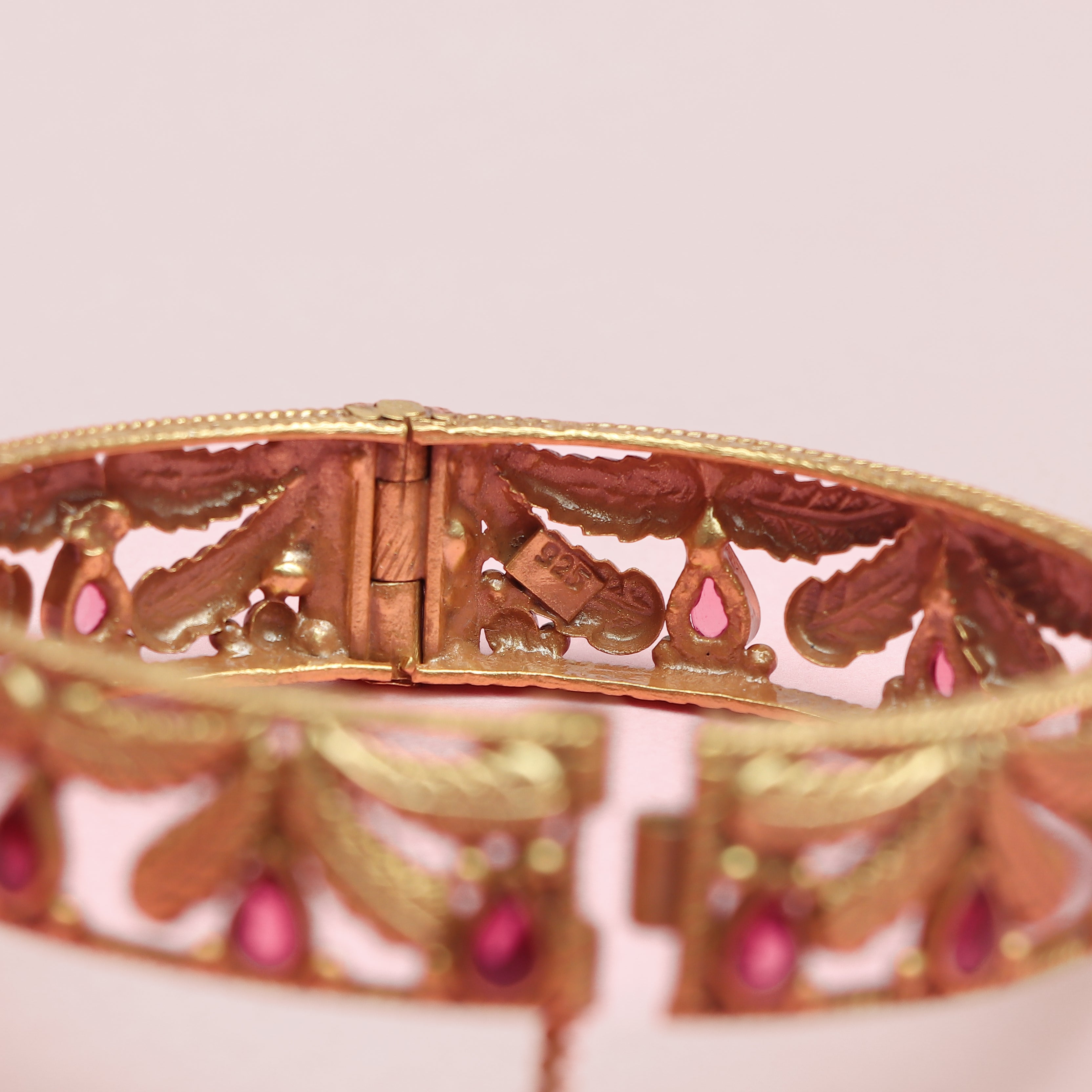 Amour Ruby Leaf Bangle