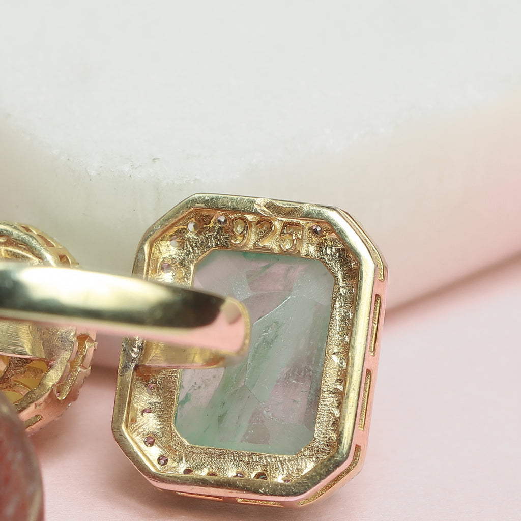 Silver Emerald-Cut Glam Ring