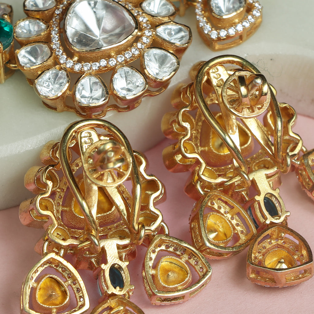 Regal Emerald Polki Choker Set.