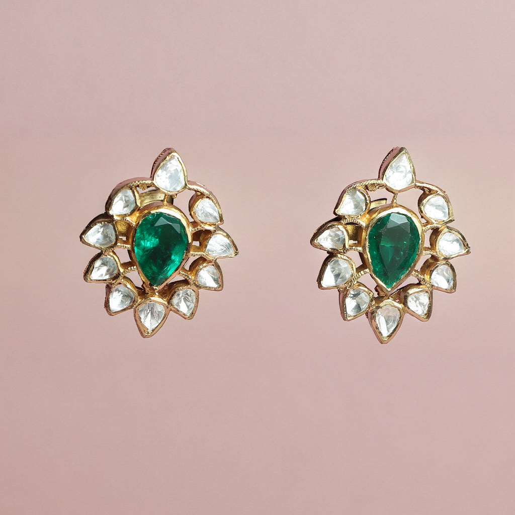 Teardrop Floral Studs