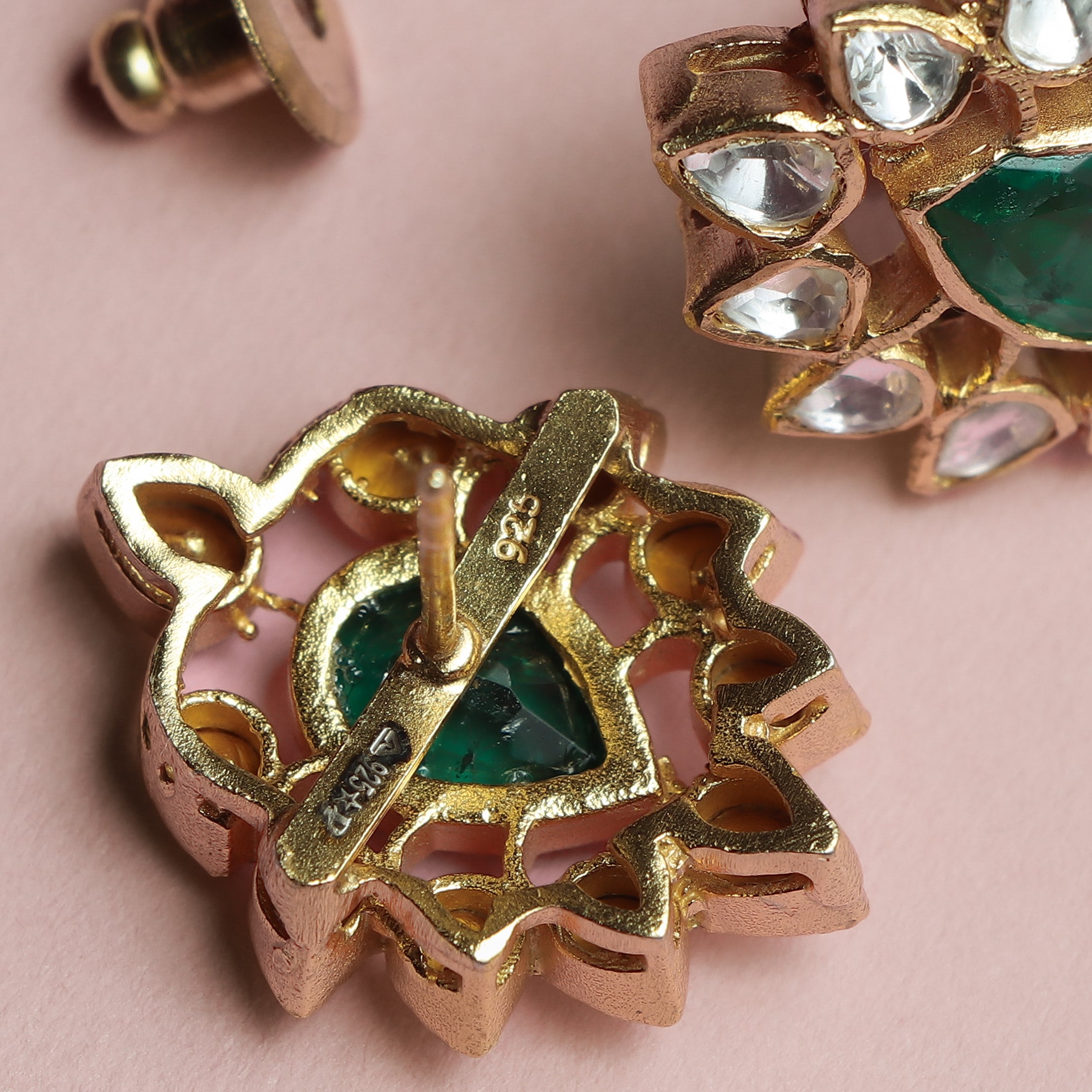 Teardrop Floral Studs