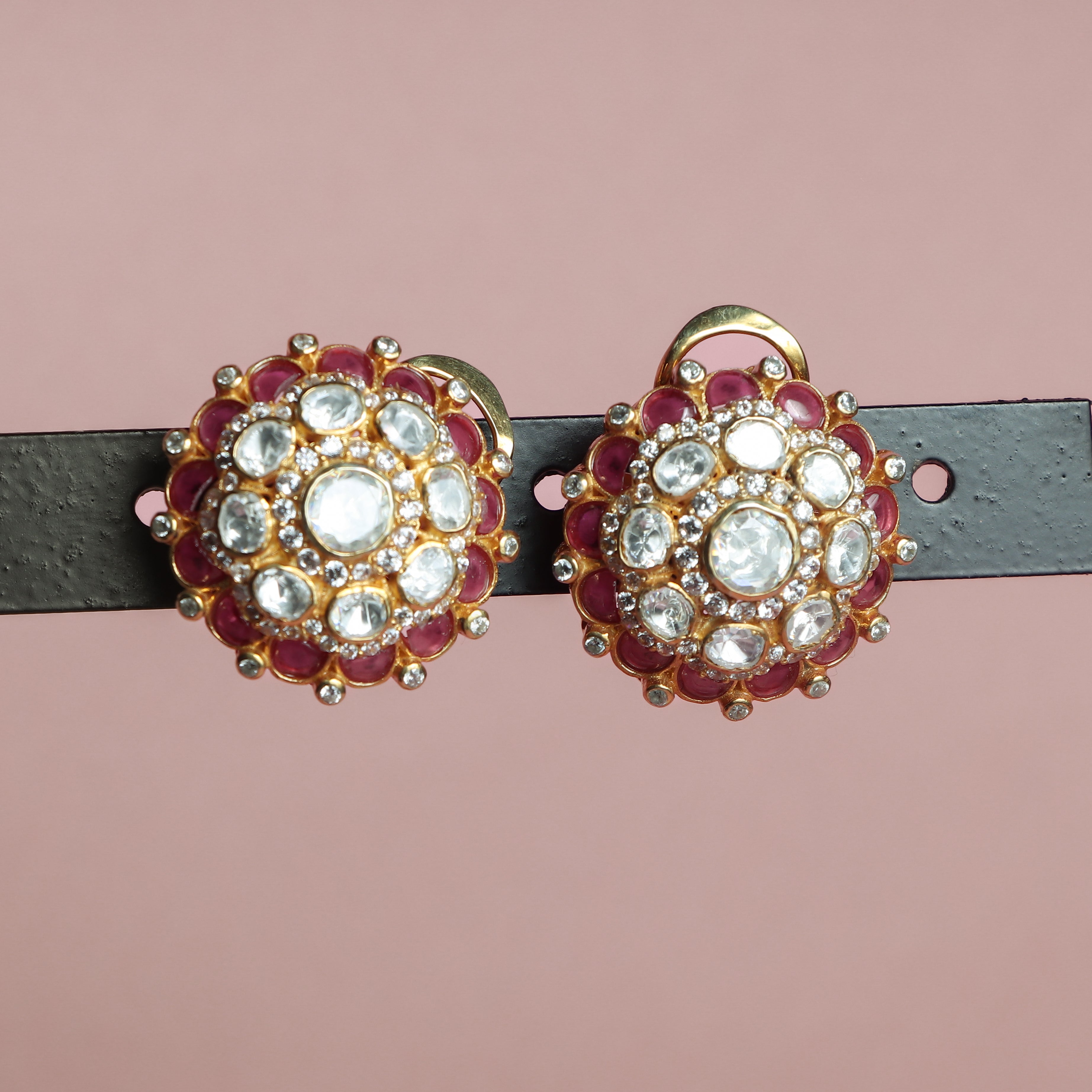 Fancy Ruby Studs