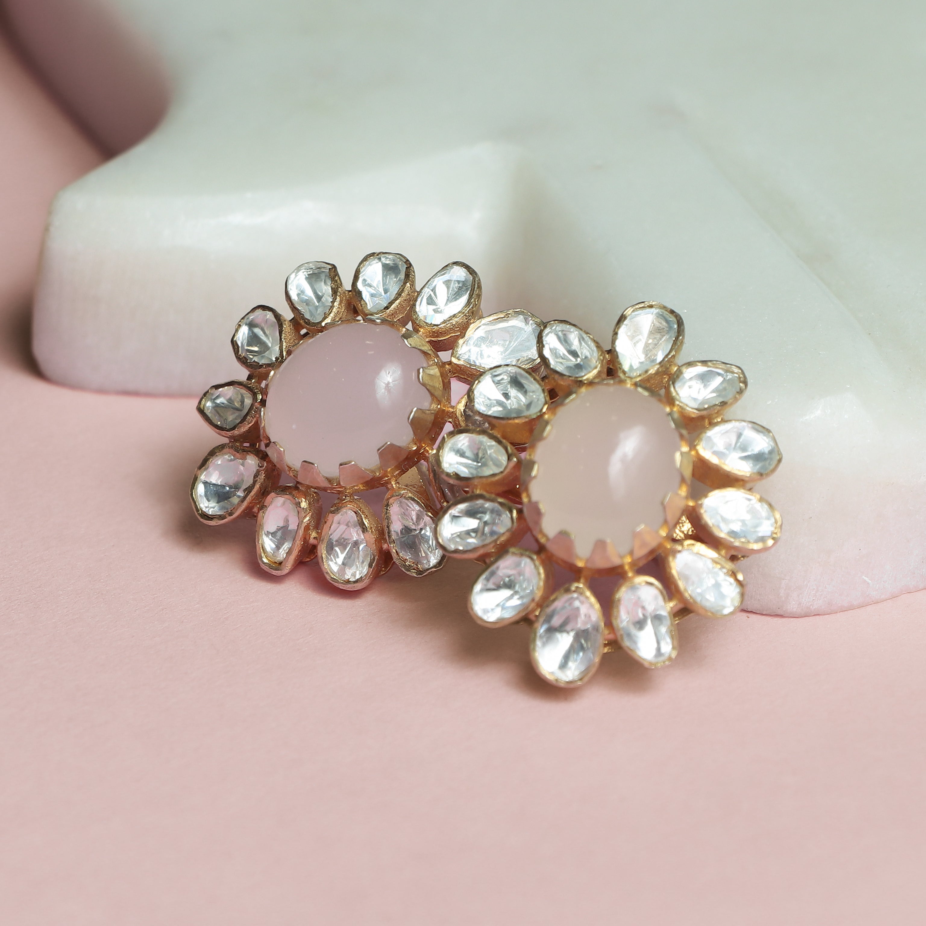 Petal Blossom Polki Studs