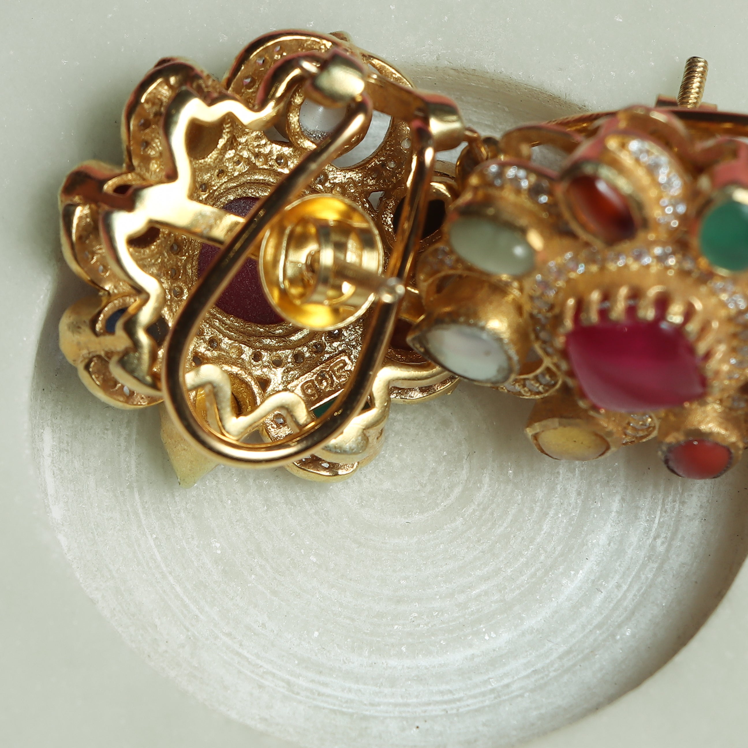 Navratna Floral Studs