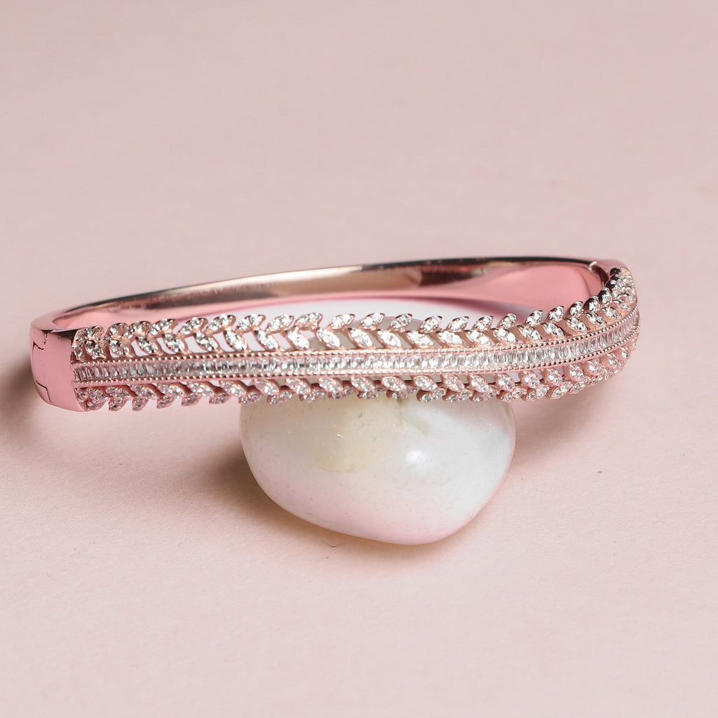 Rose Gold Leaf Bangle