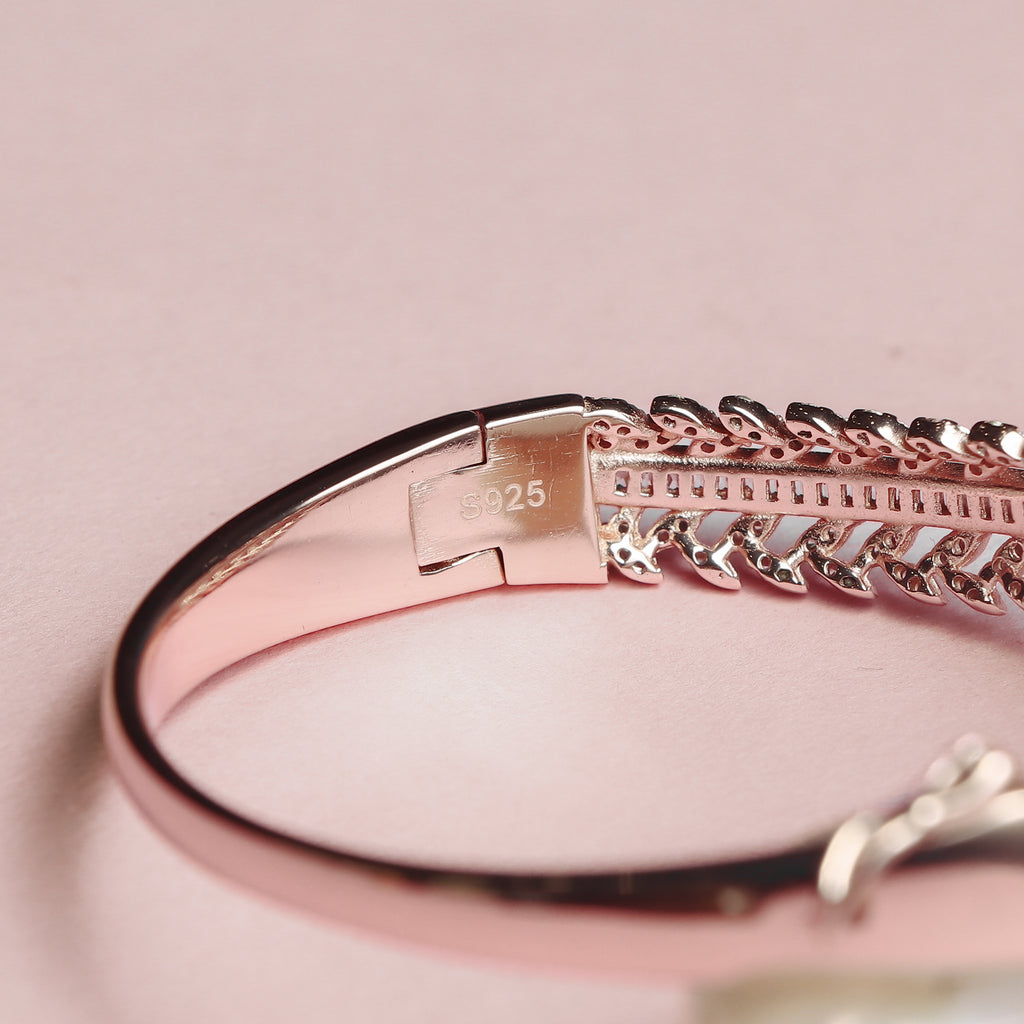 Rose Gold Leaf Bangle