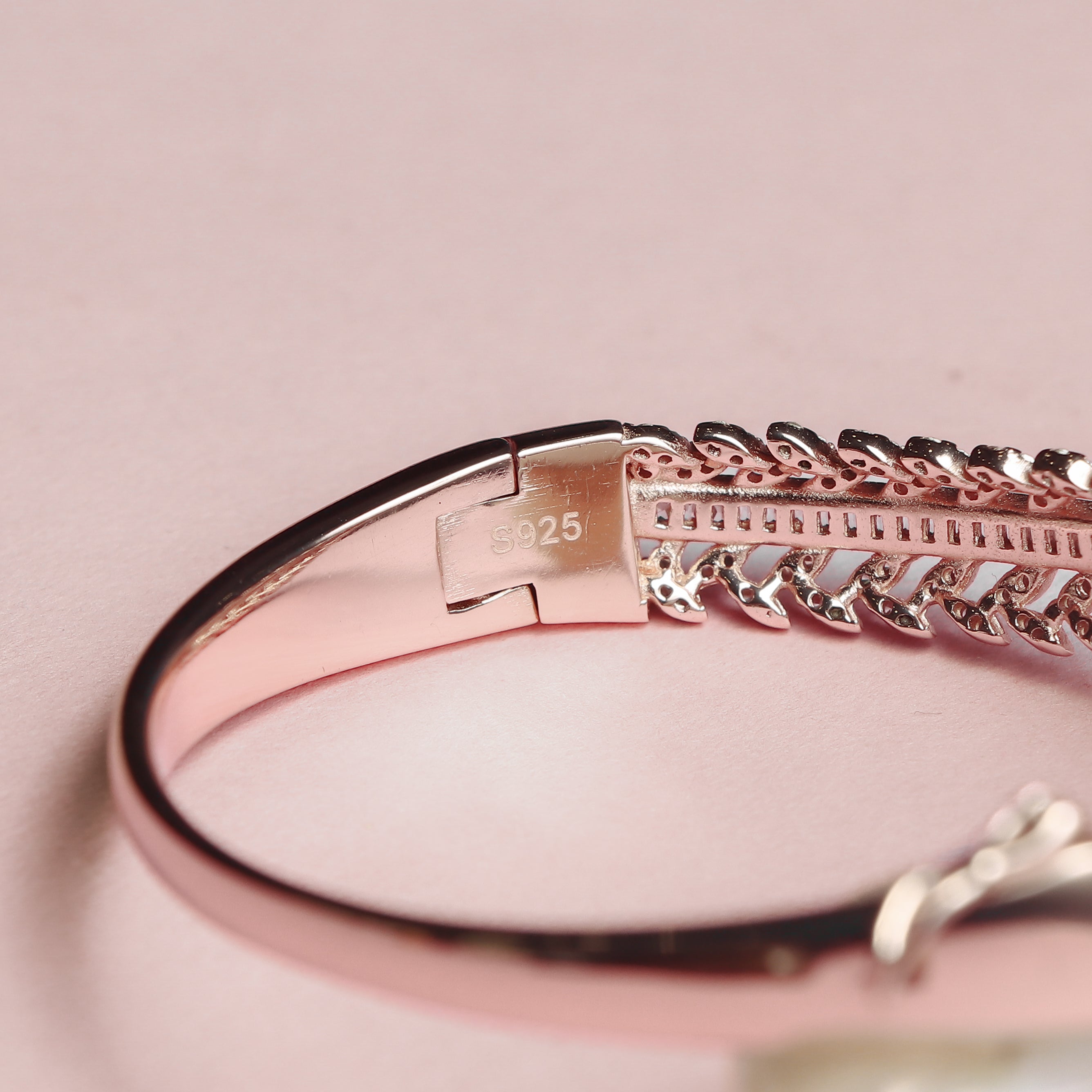 Rose Gold Leaf Bangle