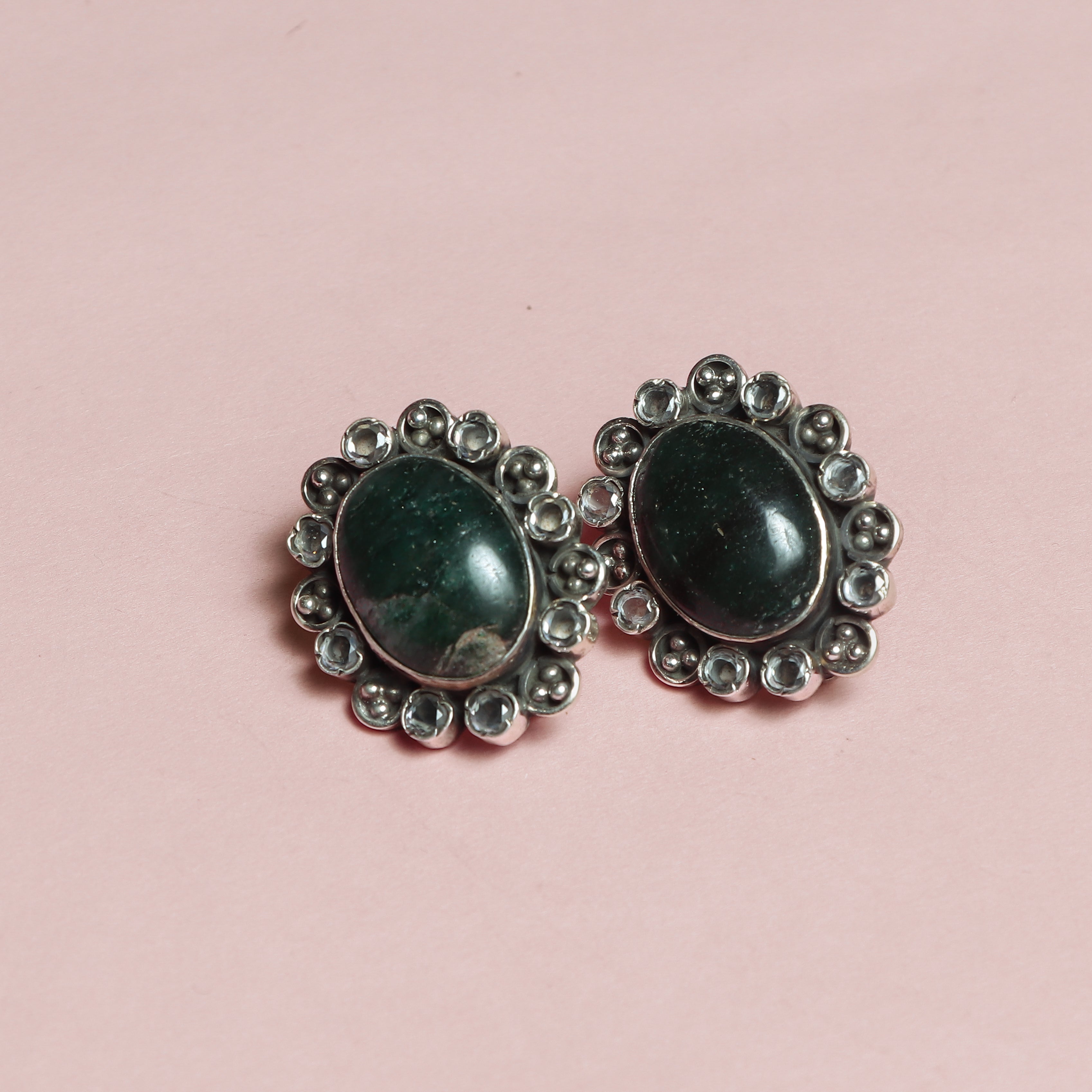 Emerald Oval Stud