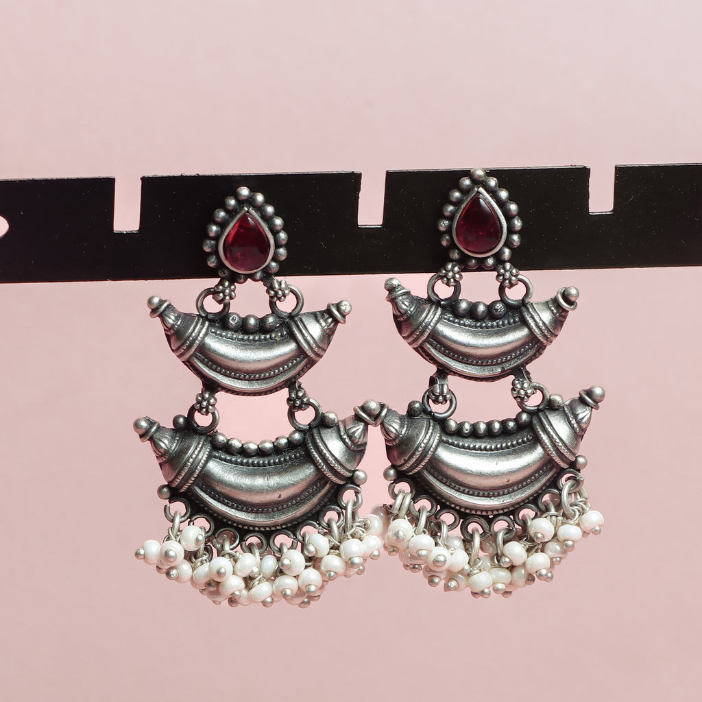 Ruby Red Teardrop  Earrings.