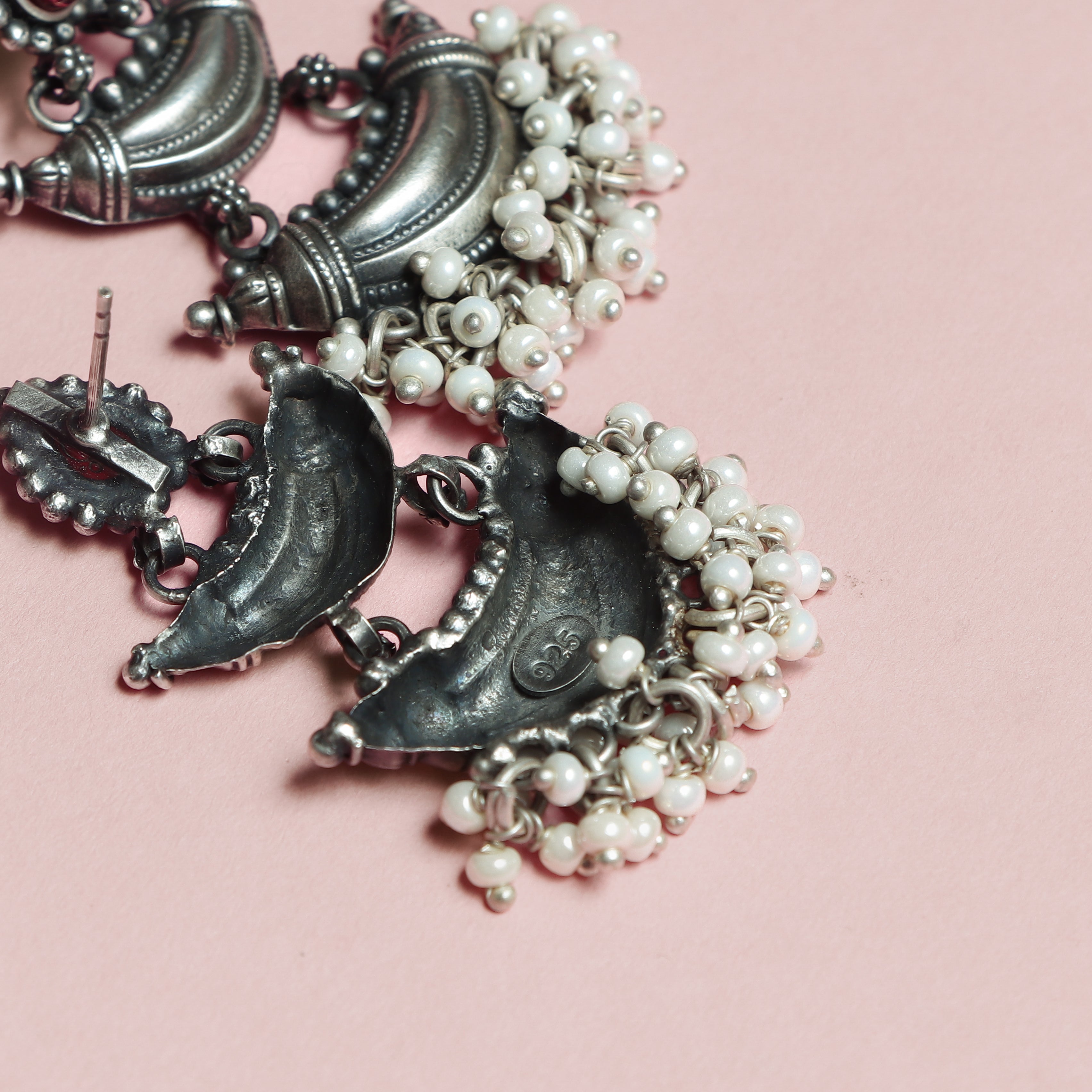 Ruby Red Teardrop  Earrings.