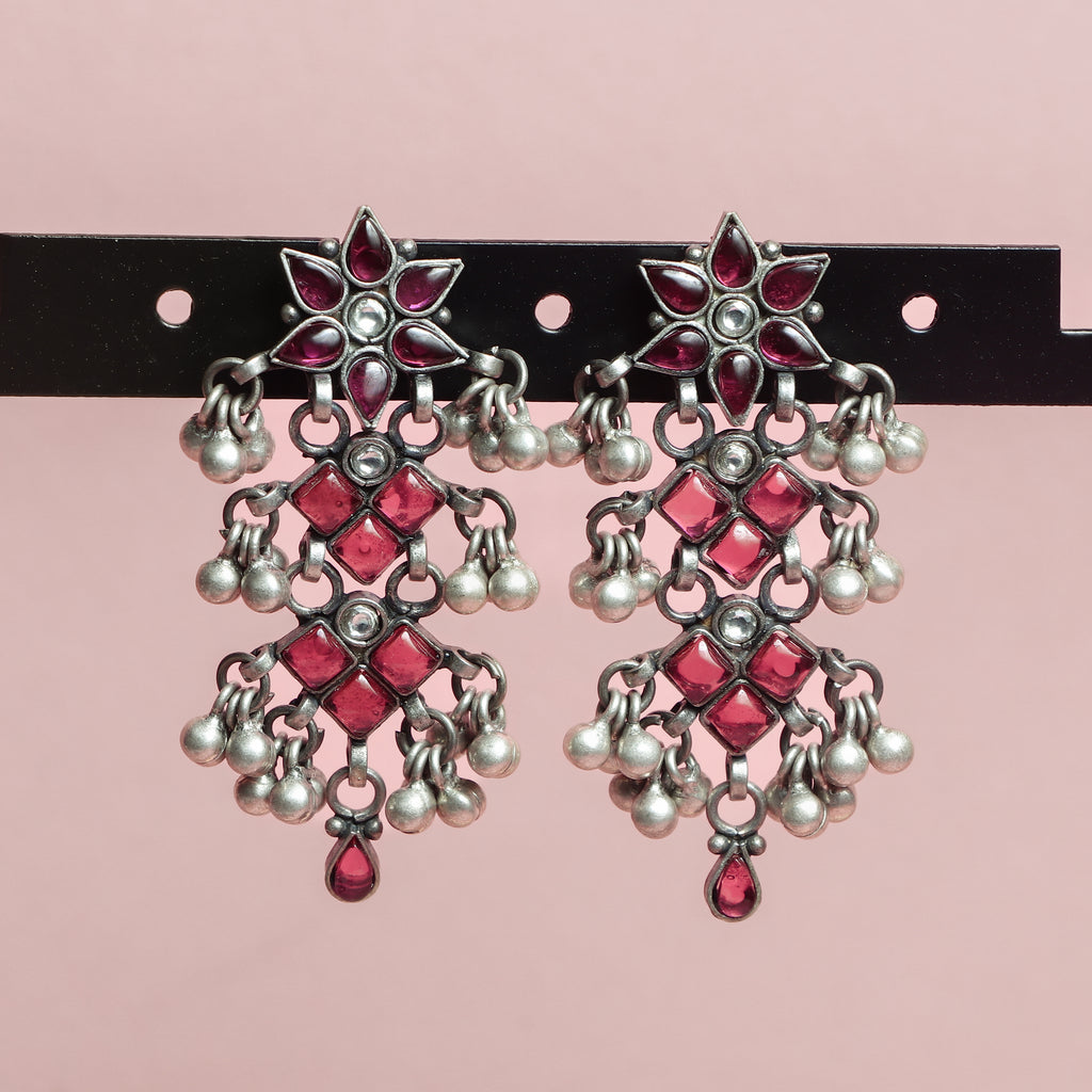 Geometric Dangler Earrings