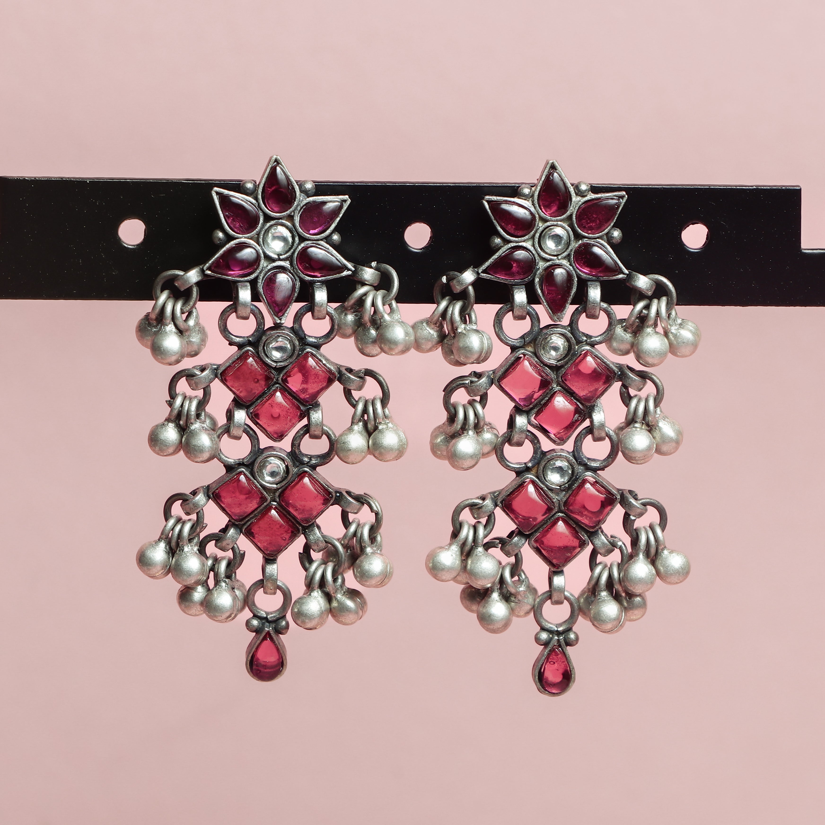 Geometric Dangler Earrings