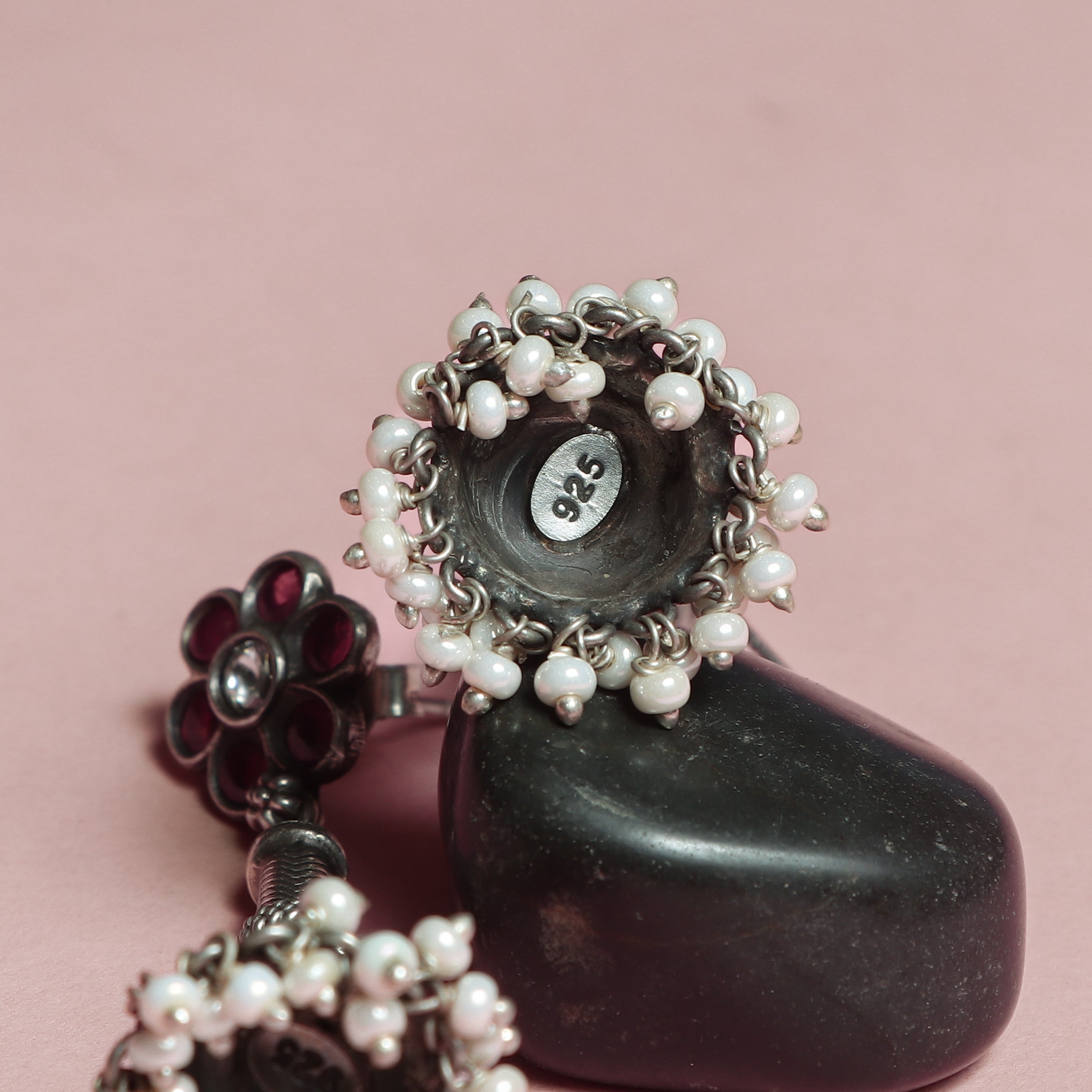Floral Pearl Jhumka
