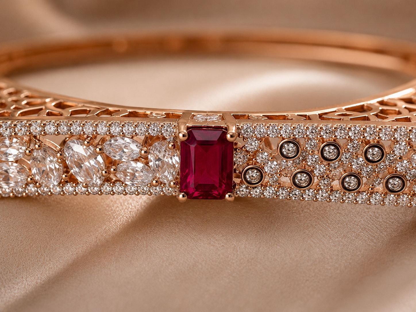 Ruby Veil Bracelet